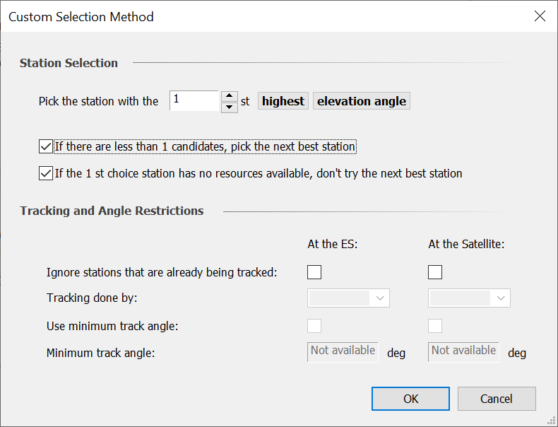 Custom Selection Method